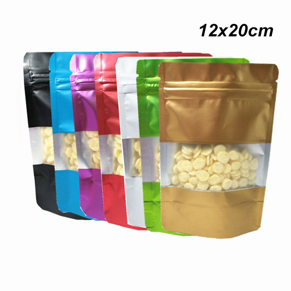 Colorful Stand Up Aluminum Foil Packaging Bags Mylar Zip Lock Food Grade Pouches