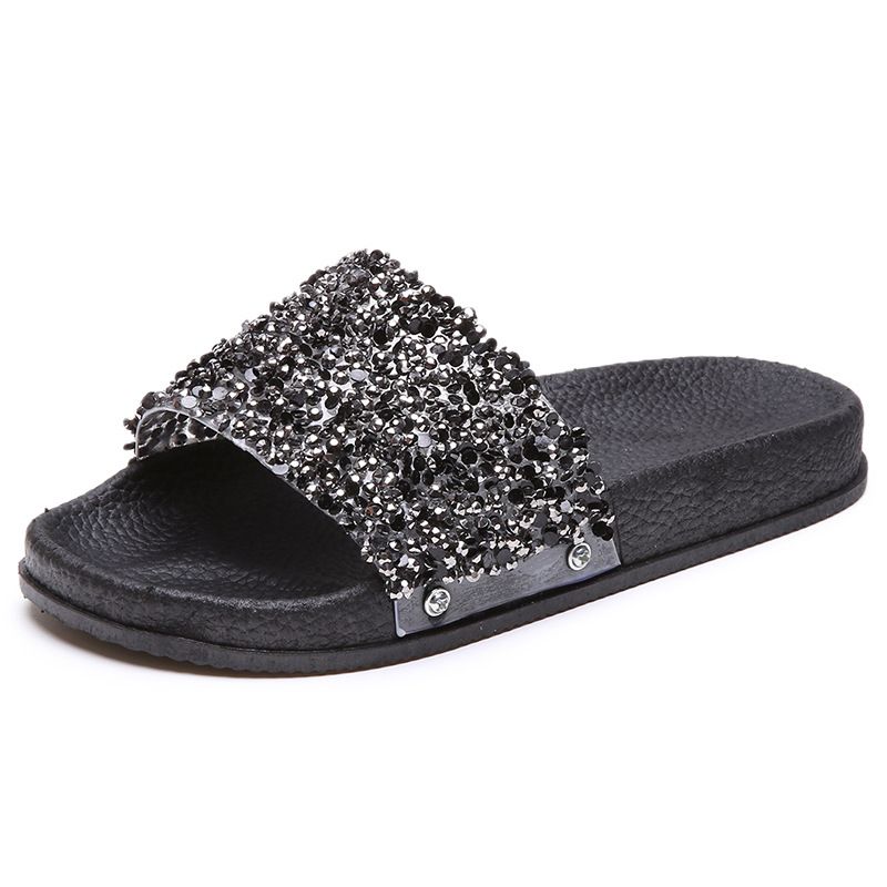 women's glitter slippers