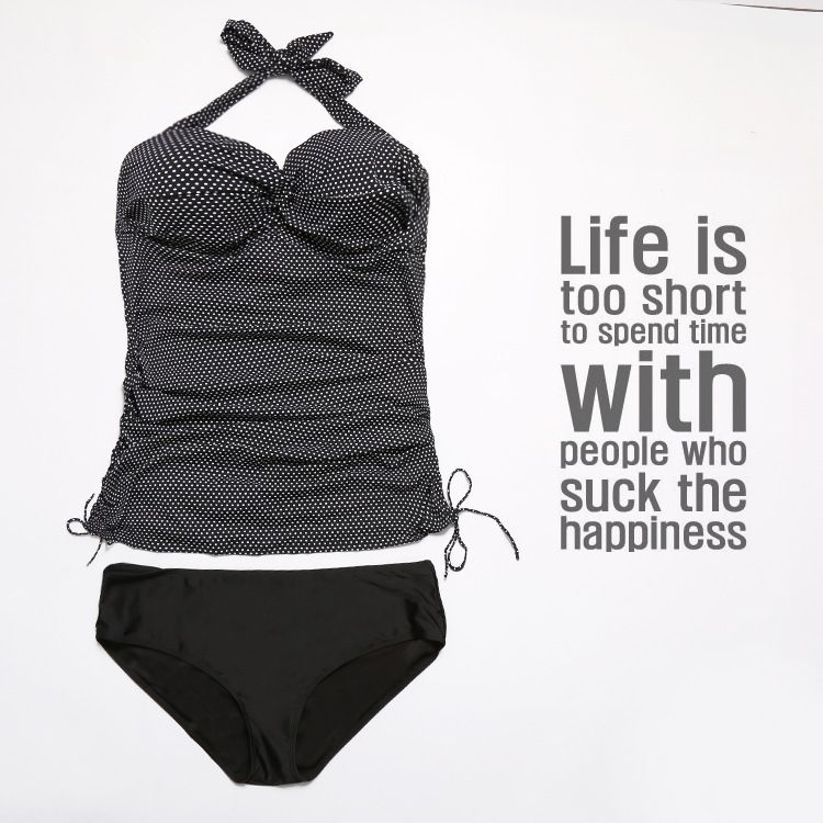 plus size swimwear polka dot