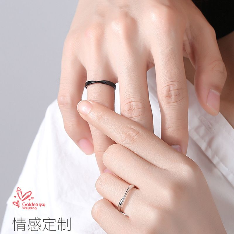 Mobius Ring Silver Couple Black And White Ring For Men And Women A Simple Chic Ring For Japan And Korea Eternity Bands Engagement Rings From Wyt9 4 83 Dhgate Com