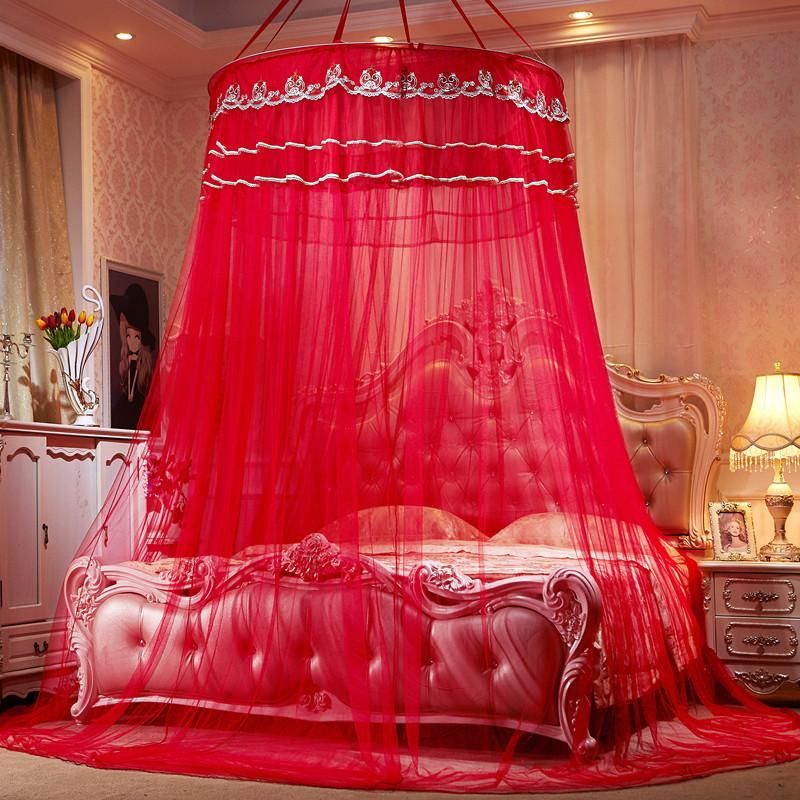 red mosquito net