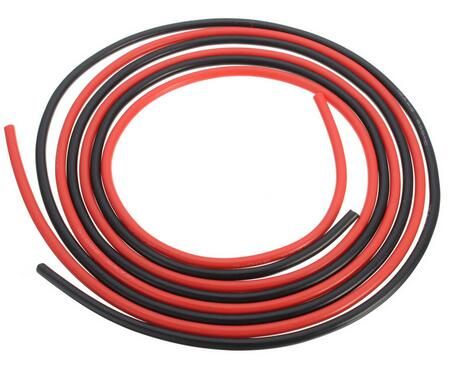 3 metros Negro / Rojo cables 12 Calibre 10 pies Cable de silicona Cables eléctricos