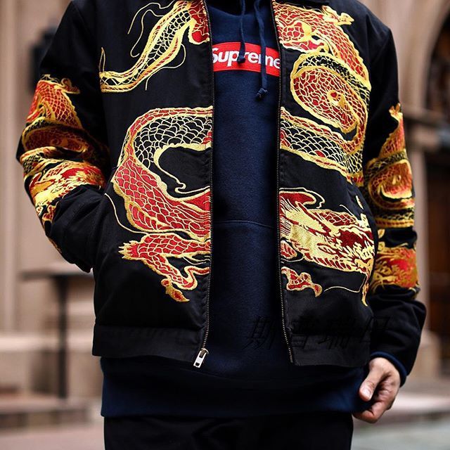 supreme dragon work jacket