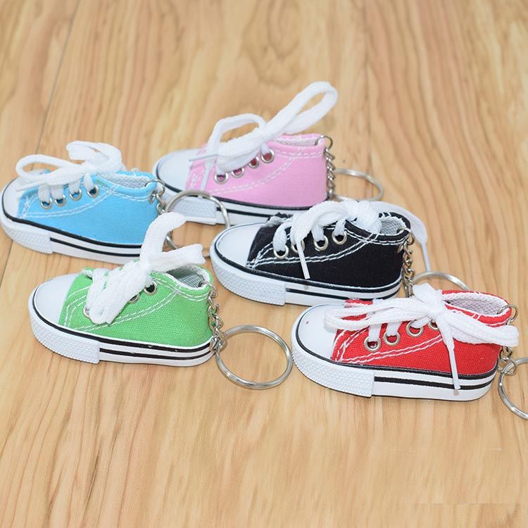3D Novelty Canvas Sneaker Tennis Shoe Keychain Key Chain Party Jewelry