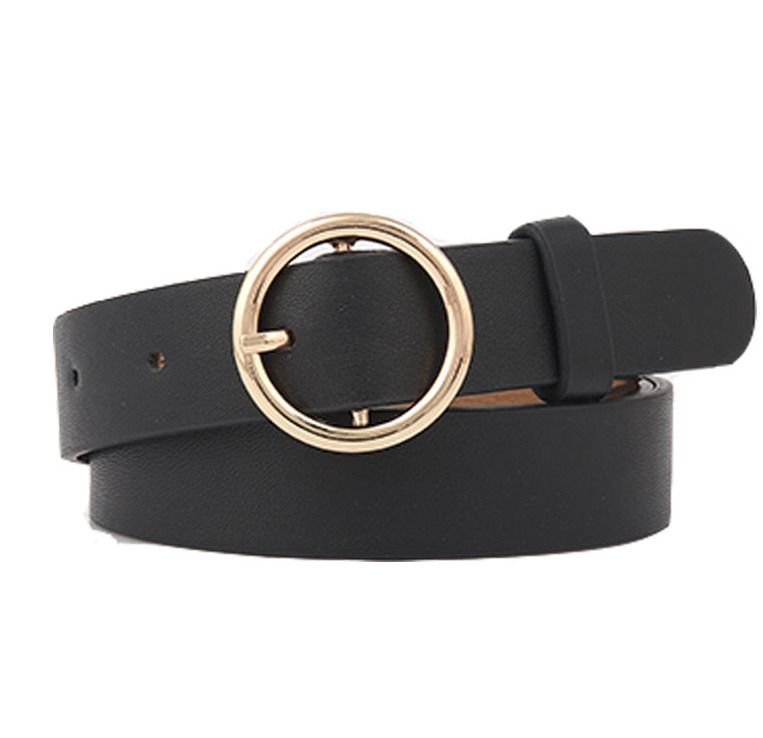 US Fast Deliver 2-6 Days~ Gold Buckle Leather Belt for Women Lady Belt~2.2cm Belt Width