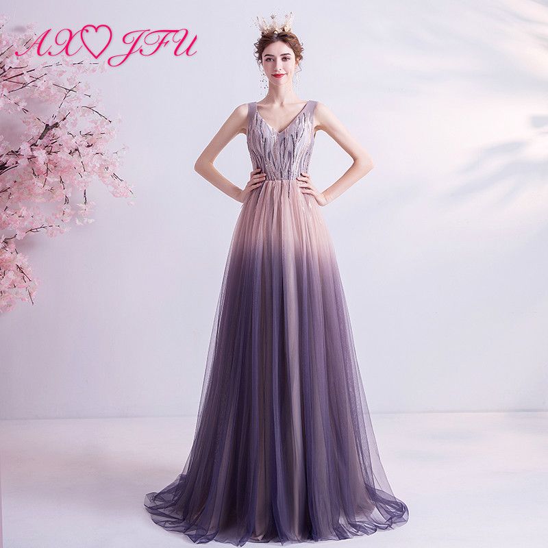 purple dinner dress