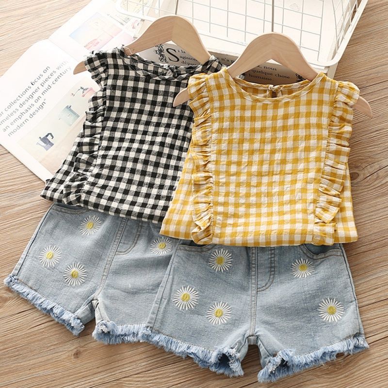 Compra 2020 Conjuntos De Ropa De Moda Para Niñas Chaleco De Verano De Dos  Piezas Sin Mangas Conjuntos De Niños Ropa De Moda Para Niñas Traje Casual  Dot Trajes Barato | Entrega