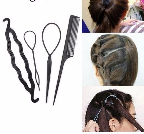 Women Hair Styling Tools Black Girl Hair Clips Hairpins Comb Diy