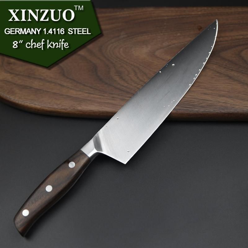XINZUO 8'' Chef Knife German DIN 1.4116 Steel Kitchen Knives