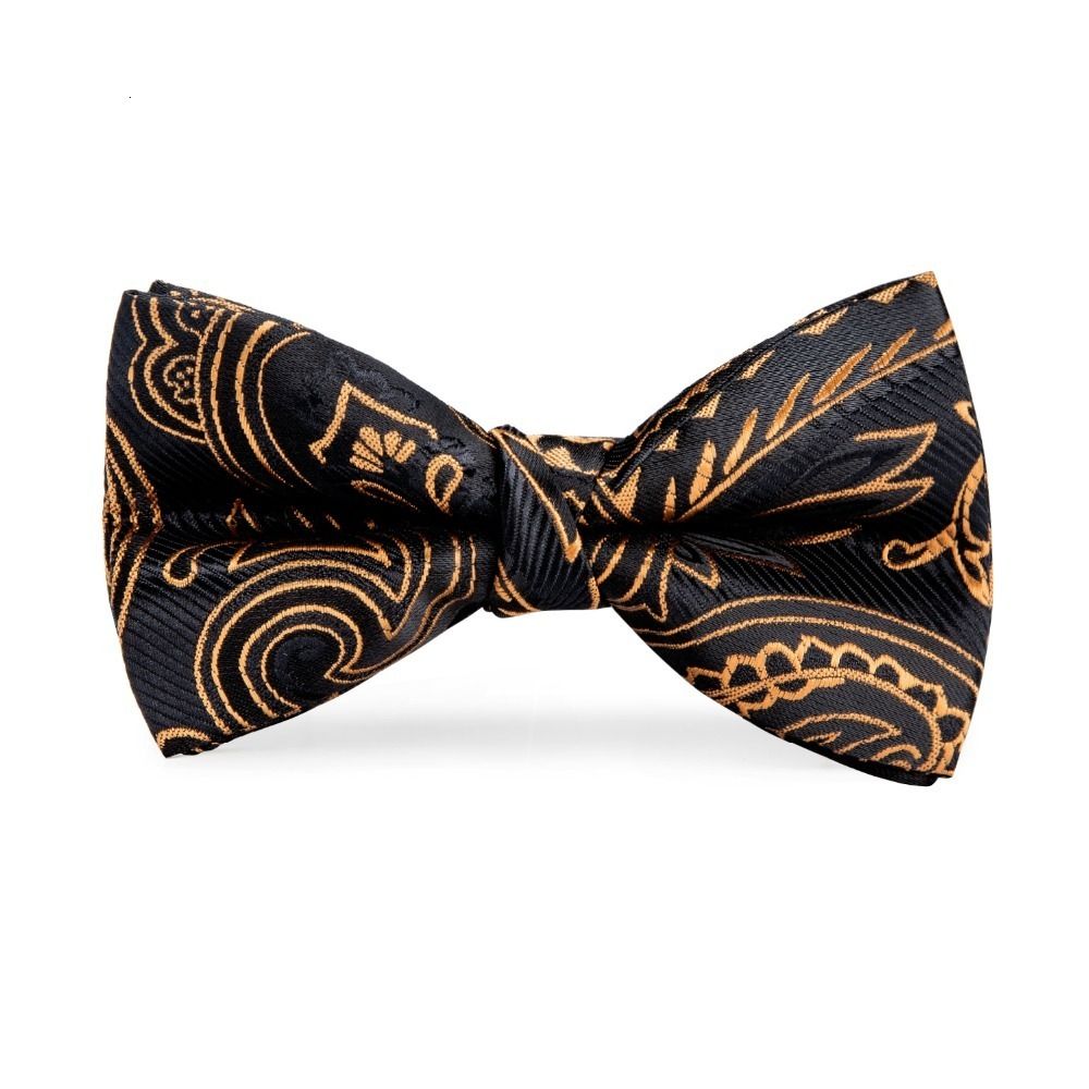 black and gold bow tie