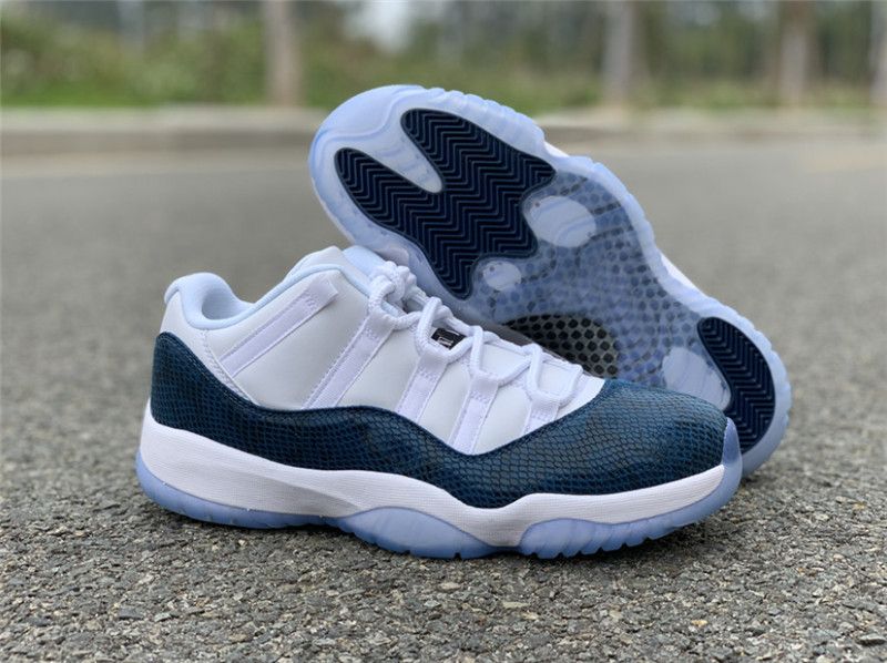 navy blue snakeskin 11s