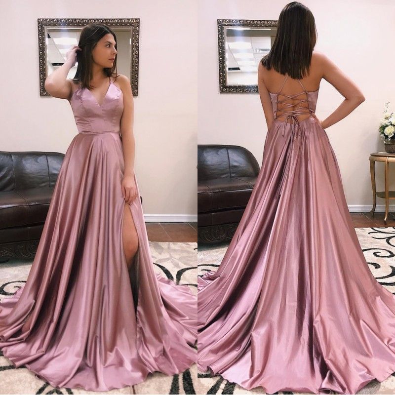 a line prom gown