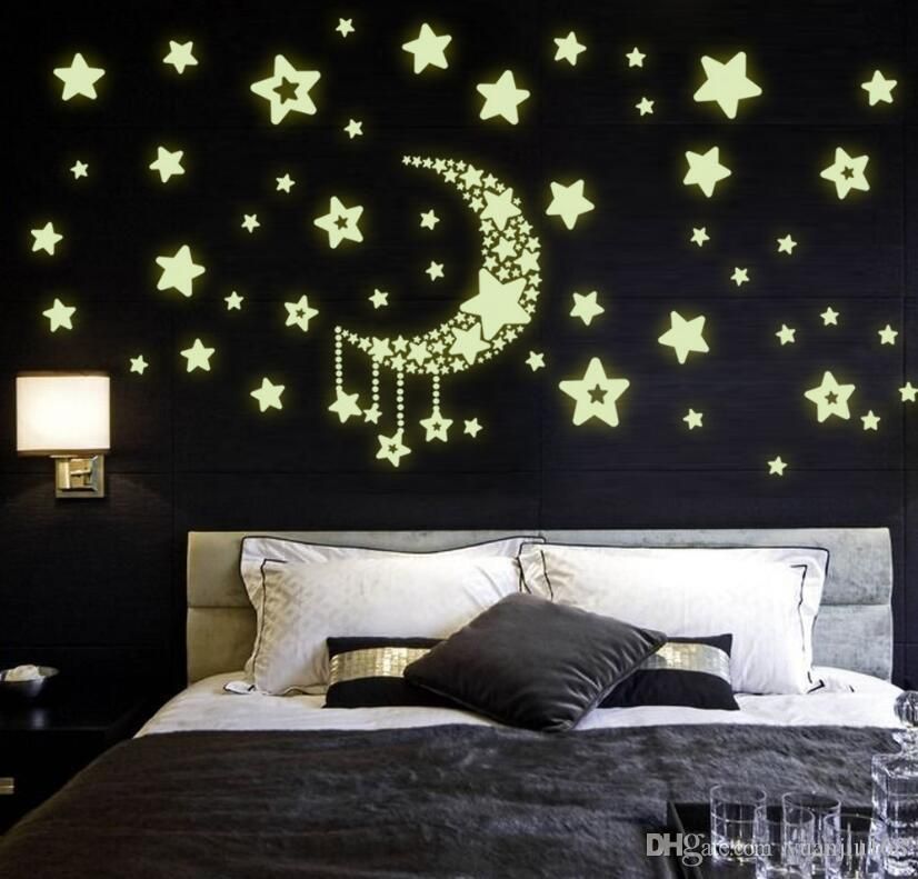 Glow Wall Stickers Decal Baby Kids Bedroom Home Decor Color Stars Luminous Fluorescent Ga83 Affordable Wall Decals Airplane Wall Decals From Qiansuning666 62 04 Dhgate Com,Pinterest Home Decoration Ideas Diy