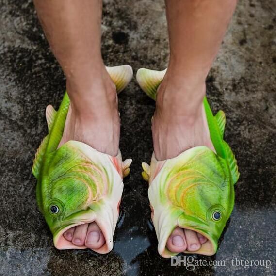 mens fish slippers