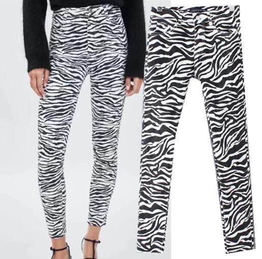 zebra print skinny jeans