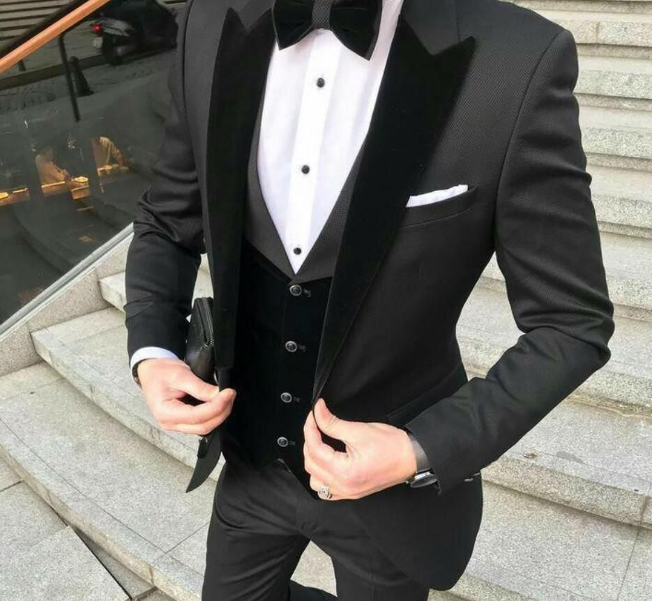 YYI Uomo Completo Pantaloni Gilet Giacca Smoking Giacca Bavero Picco 3  Pezzi lencicol Abbigliamento Abiti e giacche