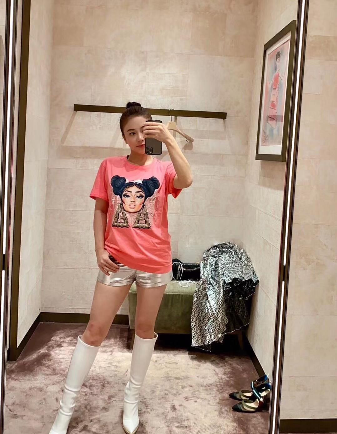 2020 Nicki Minaj X F Nueva vendedor caliente de la marca de lujo diseñador  Tops Trainagle camiseta