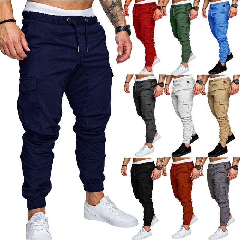 Ropa Casual 2019 pantalones cuerdas se extienden hasta los hombres del nuevo de diez colores de moda los pantalones casuales hombres simples la manera clásica de los hombres cómodos