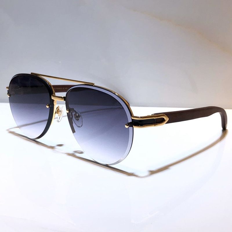 8200986 Sunglasses For Men Oval Oval Frame Popular UV400 Wood Legs Men ...