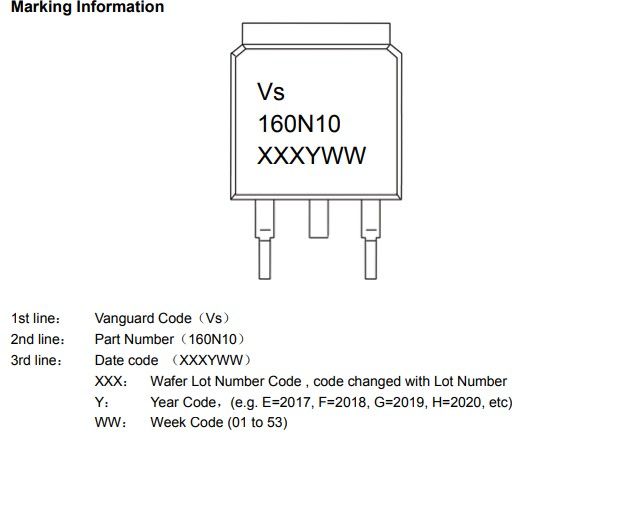 10Pcs/lot VSD160N10MS TO-252 N-Channel Mosfet 10Pcs/lot VSD160N10MS TO-252 N-Channel Mosfet