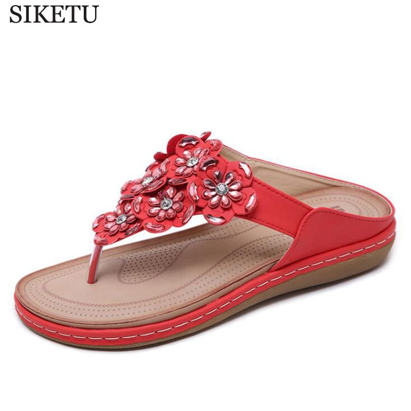 red sequin flip flops