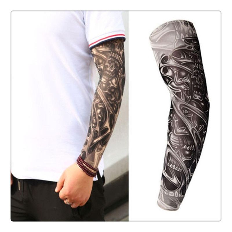 golf pallacanestro copertura per tatuaggi manica sportiva per calcio Manicotti per braccio a compressione con protezione solare UV 