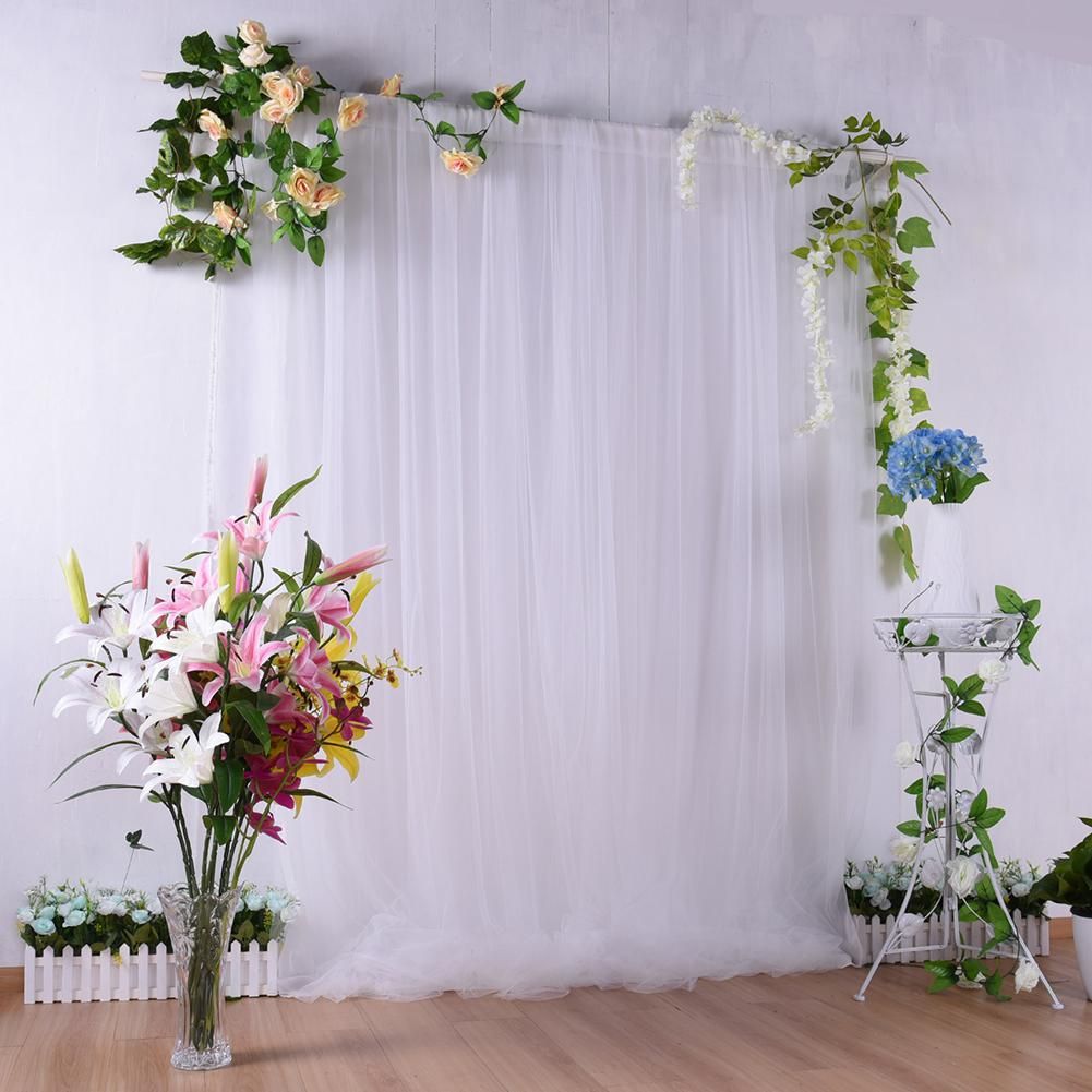 Tulle Window Curtain for Party Wedding Background Decoration Hanging Bay  Windows Drape Cafe Door Decor Pendant