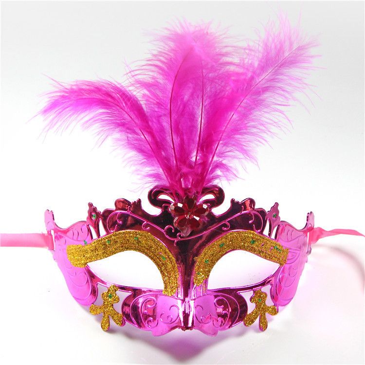 2020Supper Children Kids Mini Mask Masquerade Feather Mask