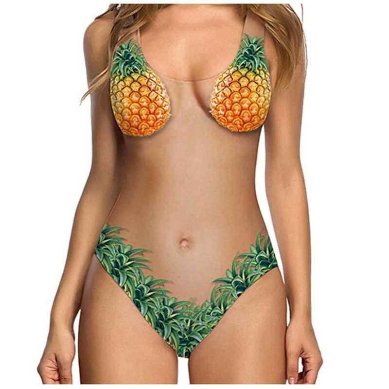 Insatisfecho Rugido Cuna Bikinis Mujeres Fruta Piña Sexy Mujeres Traje De Baño Para Niñas Puede Una  Pieza Push Up Bra Floral Alta Cintura Traje De Baño De 48,04 € | DHgate