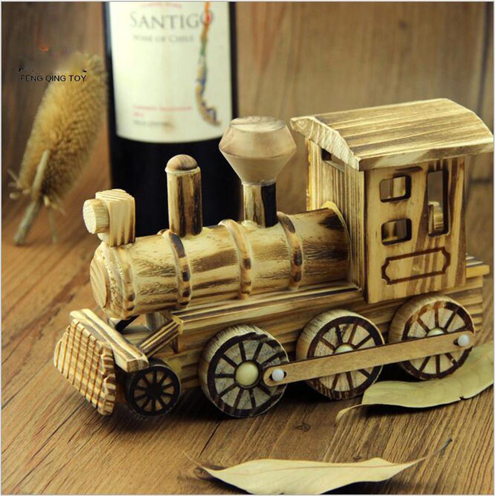 handmade wooden train