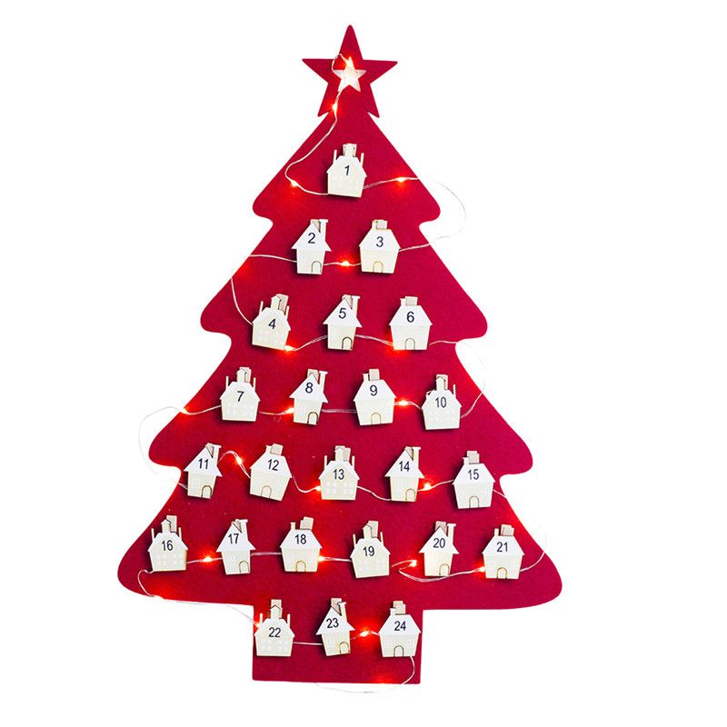Hanging Christmas Advent Calendar Countdown To Christmas Tree Xmas