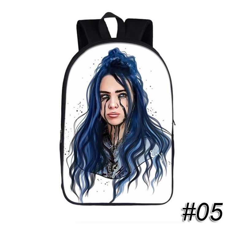 Billie Eilish Backpack 13 Design بيلي إيليش مطبوعة سعة كبيرة حقائب الأطفال حقائب مدرسية مصمم على ظهره Ess322 2020 من E Popshop 48 8ر س موبايل Dhgate