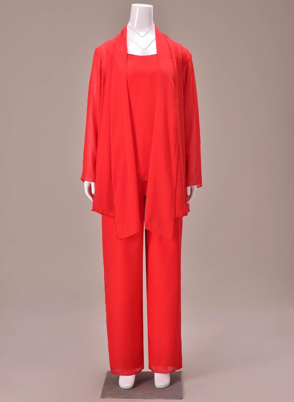 coral color jumpsuit