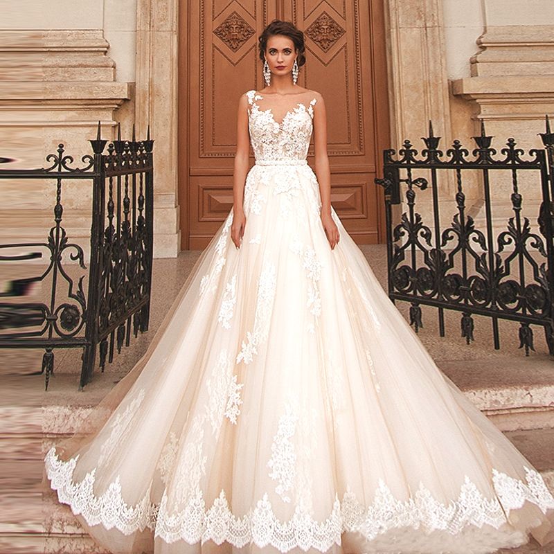 Discount Vintage Arabic Princess Milla Nova Wedding Dresses Lace Turkey Women Country Western Bridal Gowns Ivory