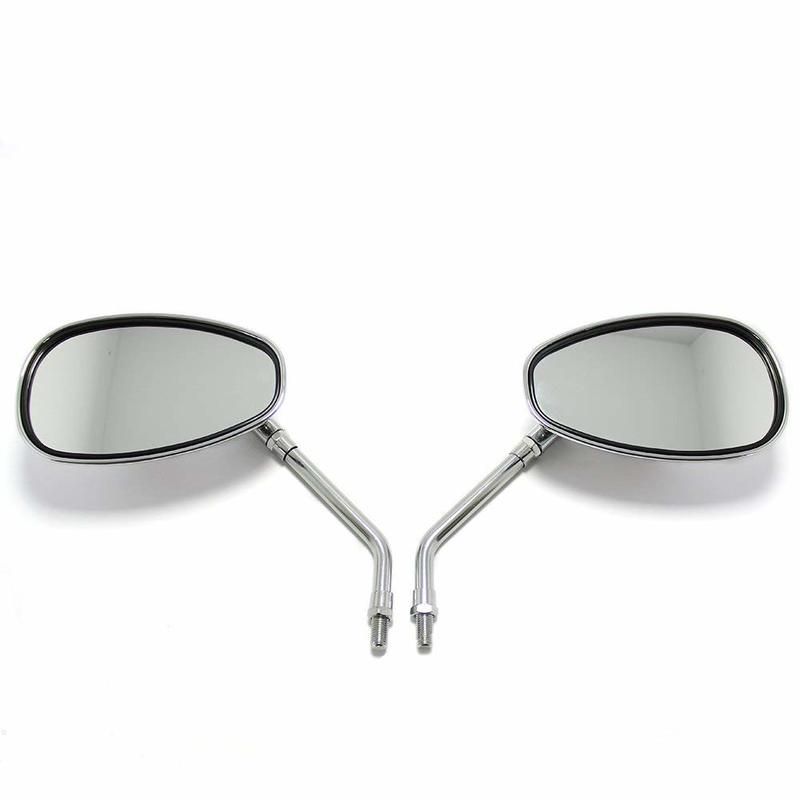 SILVER SKULL REARVIEW MIRRORS FOR HONDA SUZUKI BMW MOTORCYCLE CRUISER SCOOTER US