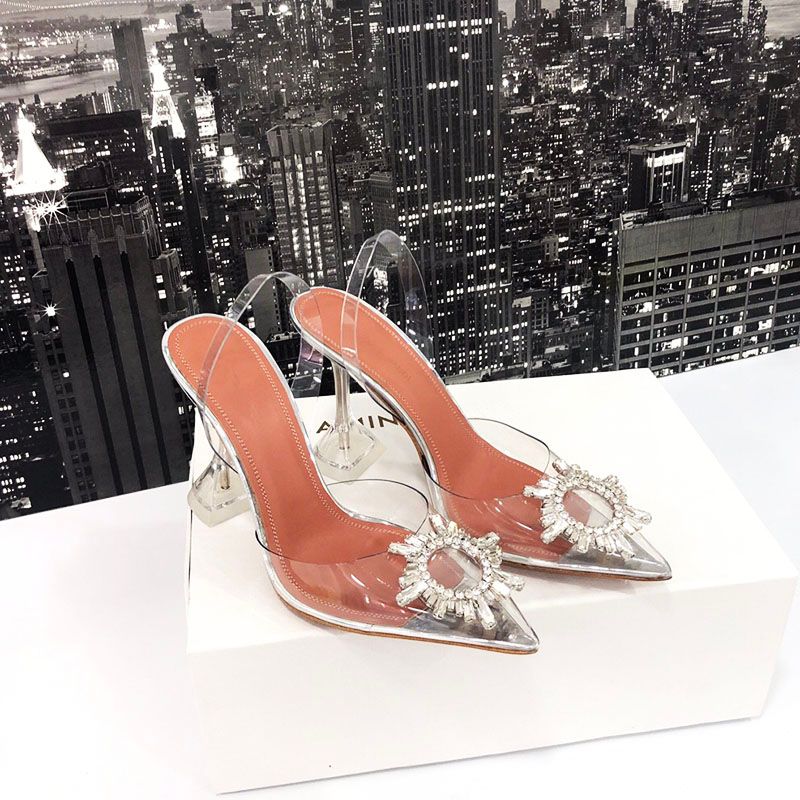 transparent designer heels