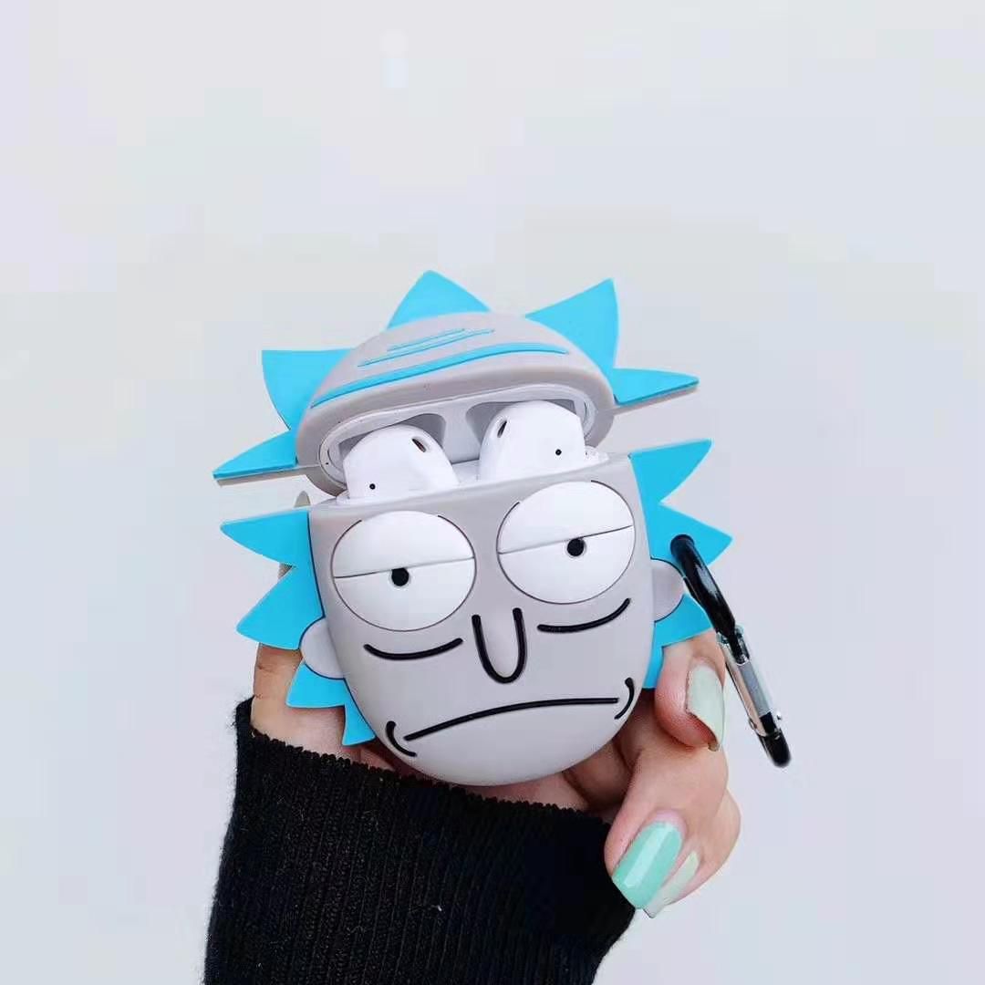 2020 for apple airpods case 3d cartoon rick morty silicone case for airpods 2 protective earphone cover for air pods from phoneacc shop 2 32