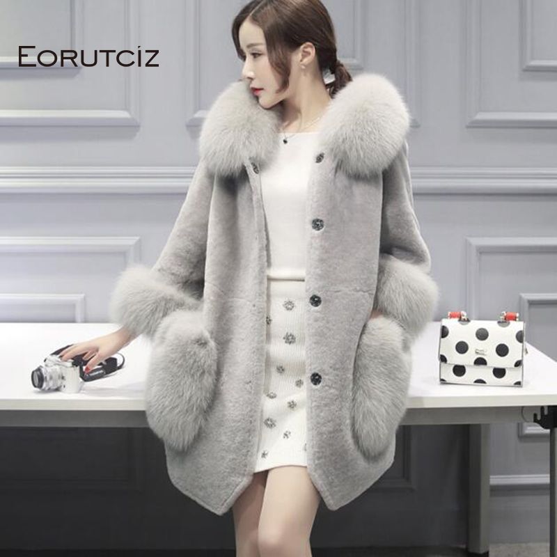 mina lux faux fur reversible coat