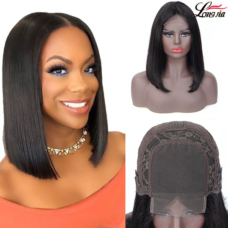 short straight human hair wigs