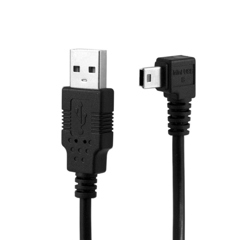 3m 10Ft Left & Right Angled Mini USB 5PIN To USB2.0 Male Data
