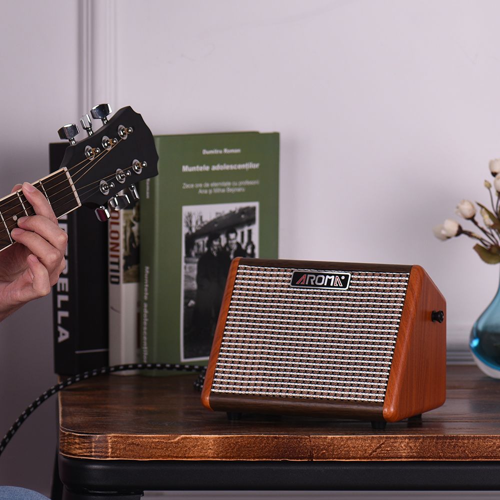 Compra AROMA AG 15A 15W Portátil Guitarra Acústica Amplificador Amp BT  Altavoz Incorporado En La Batería Recargable Con Micrófono Interfaz Barato  | Entrega Rápida Y Calidad | Es.Dhgate