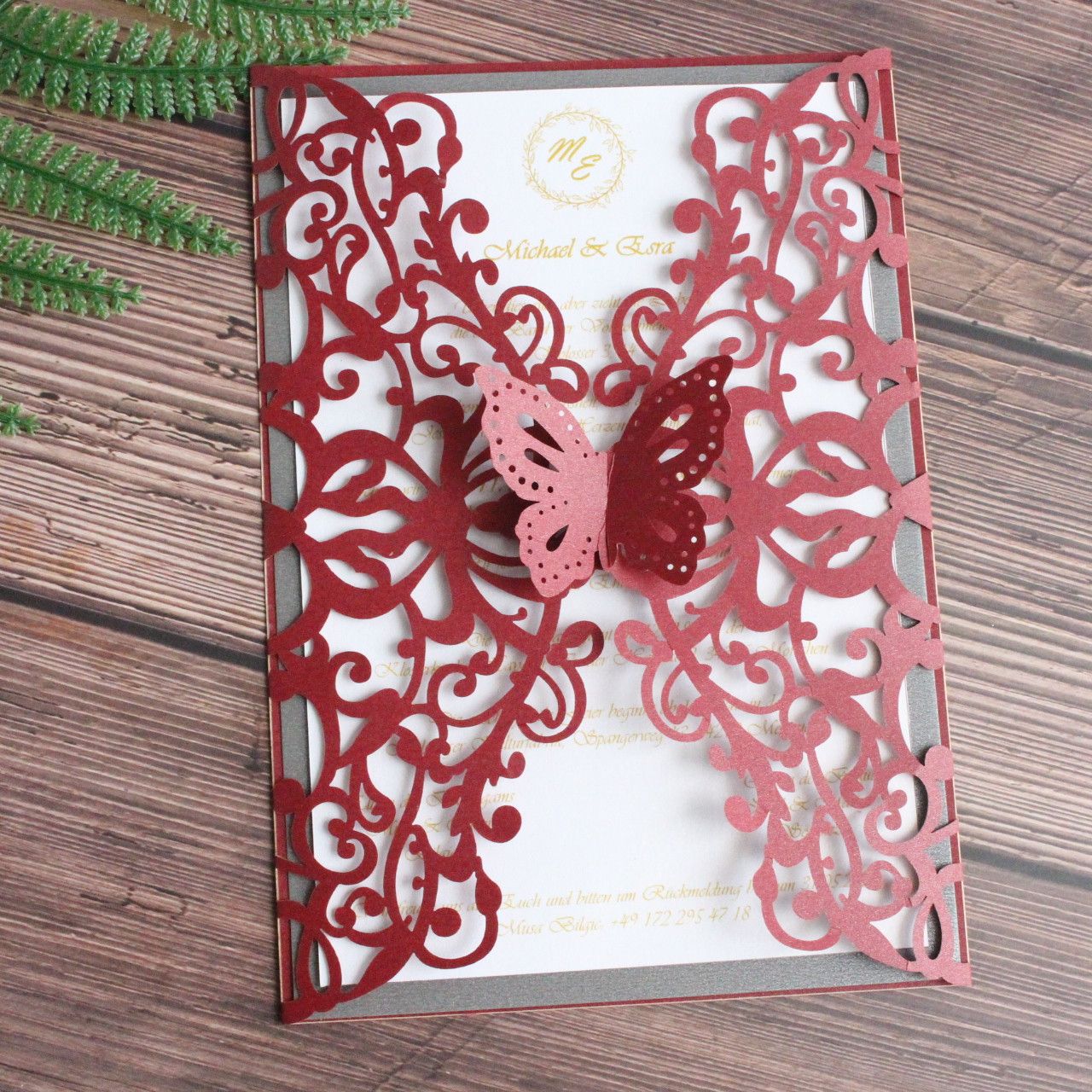 50 Pink Lace Border Invitations for Weddings or any Occasion Customized for You