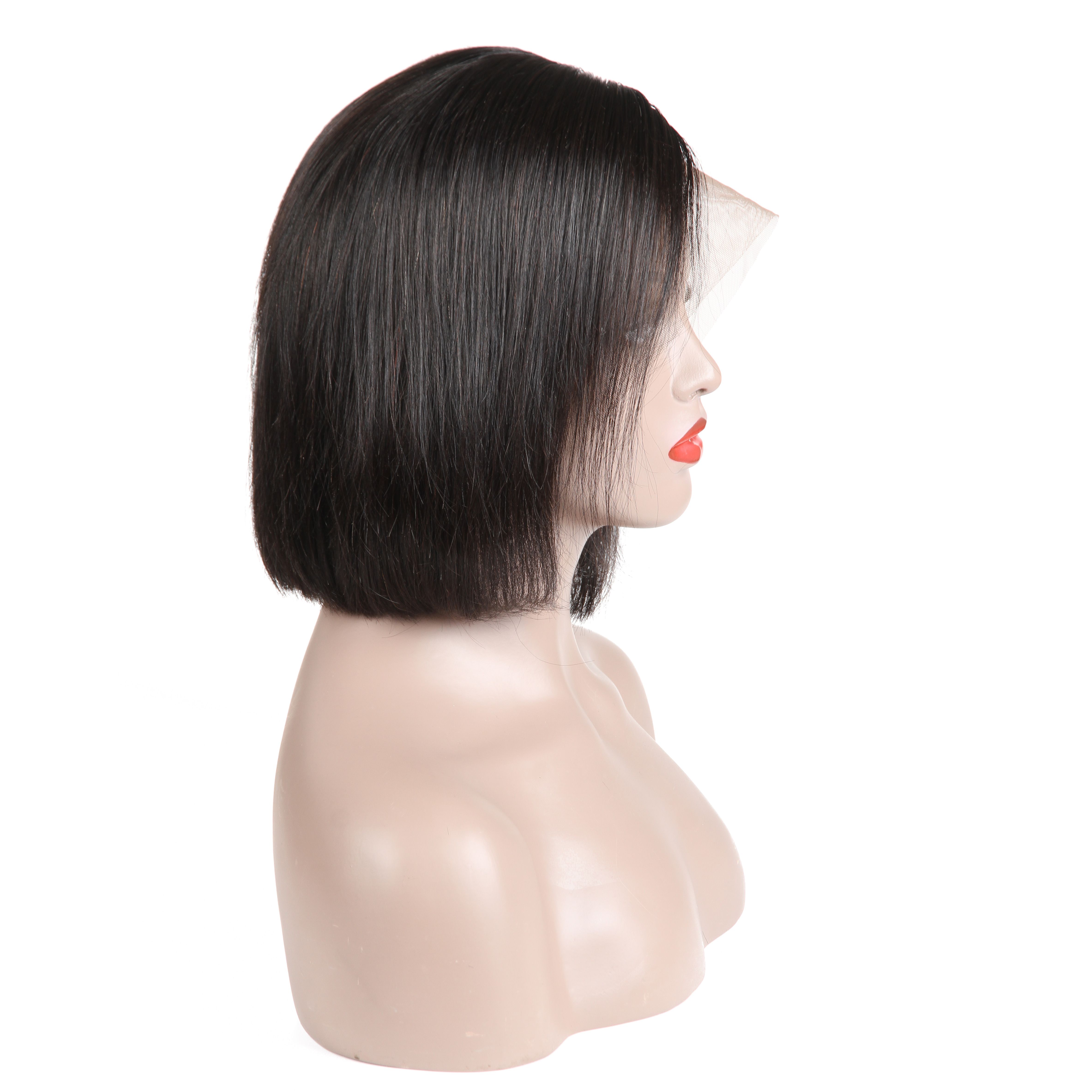 Human Hair Straight Human Hair Full Front Lace Wigs For Black Or