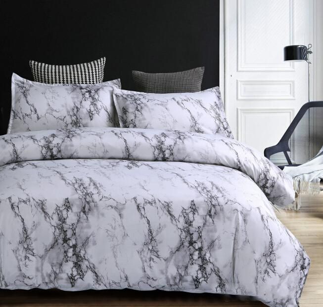 Marble Pattern Bedding Sets Duvet Cover Set Bed Set Twin Double