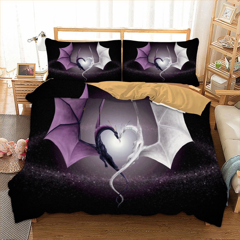 Galaxy Bedding Set Dragons Romantic Creative Cool 3d Duvet Cover