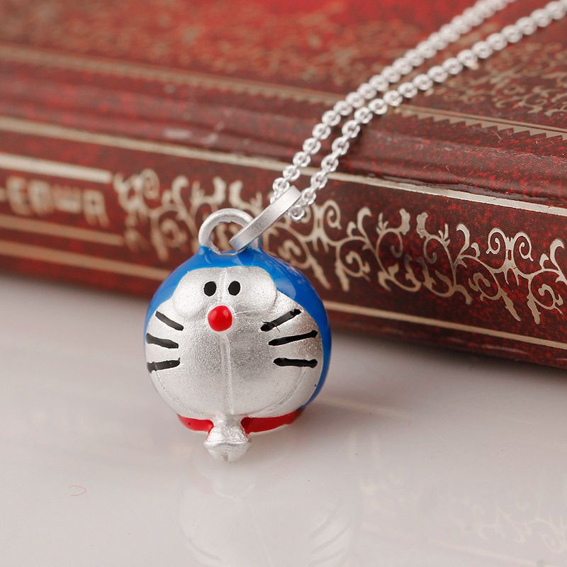 Wholesale Exquisite Blue Doraemon Cartoon Machine Cat 925 Sterling