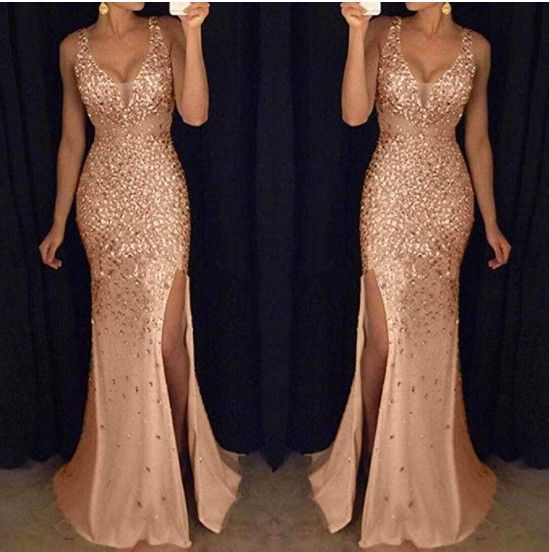 robe de soiree gold