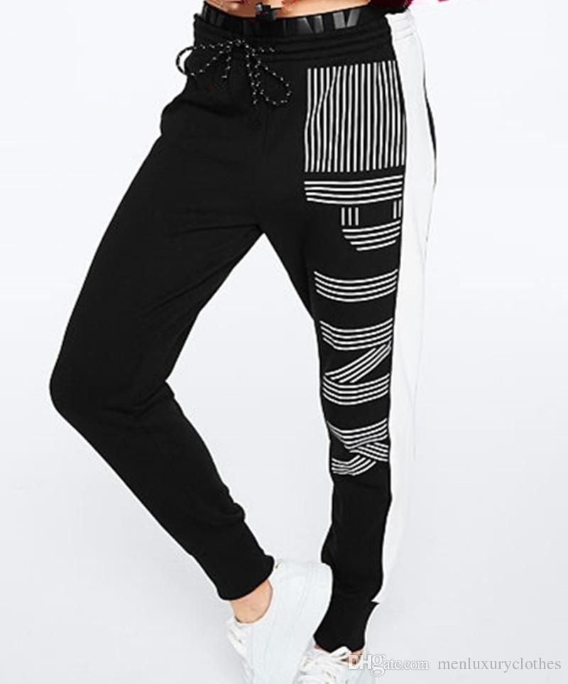black pink joggers