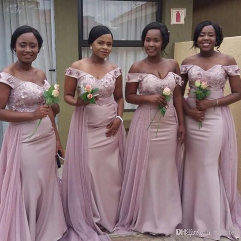 dusty pink plus size bridesmaid dresses