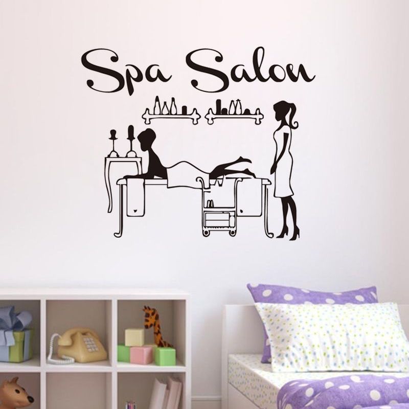 Spa Salon Wall Decal,Spa Center Wall Art,Spa Center Sticker,Spa Salon Quotes,Beauty Salon Decal,Women Face Decal Spa Center Decor BE0182